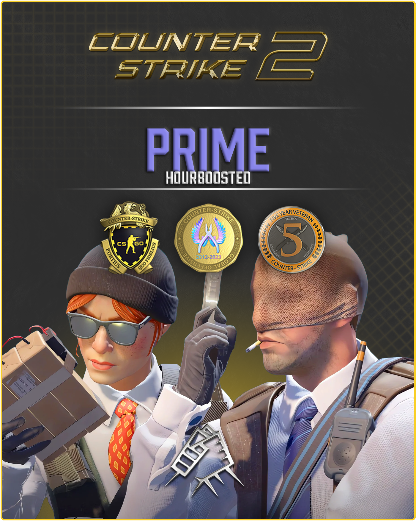CS2 Prime Account + 3 Medals + 200 Commends + 50 Comments + Hourboosted